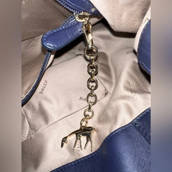 Bally Switzerland Dark Lapis Calf Plain Cochi Handbang - Picture 12 of 16